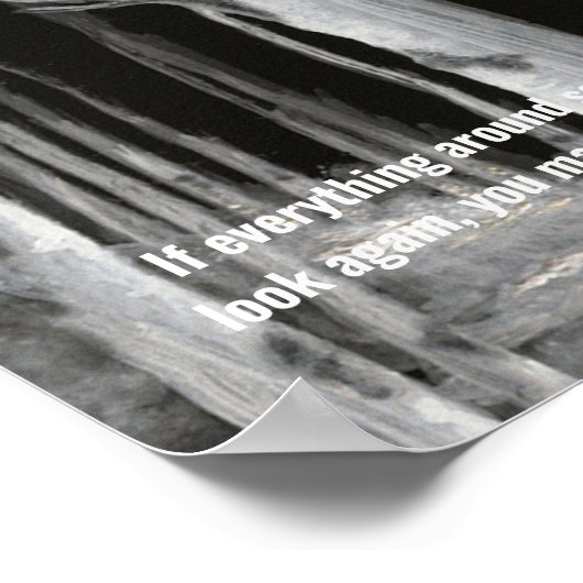 Trees Schwarz-weiß Gold Rumi Value Poster (Ecke)