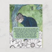 Trees Schwellengedicht Vintage Viktorianische Kuns Postkarte (Vorderseite)