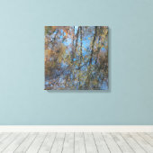 Trees Water Reflection Stretched Canvas Print Leinwanddruck (Insitu (Holzboden))
