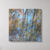 Trees Water Reflection Stretched Canvas Print Leinwanddruck (Vorderseite)