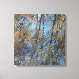 Trees Water Reflection Stretched Canvas Print Leinwanddruck