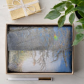 Trees Winter Snow Covered Blue Sky Wolken Landscha Seidenpapier (Geschenk)