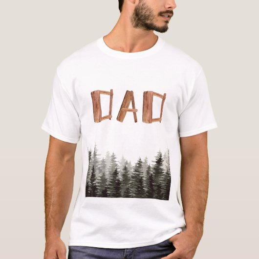 Trees Wood Birthday Vater T - Shirt (Vorderseite)