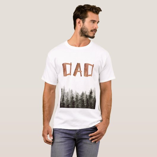 Trees Wood Birthday Vater T - Shirt (Vorne ganz)