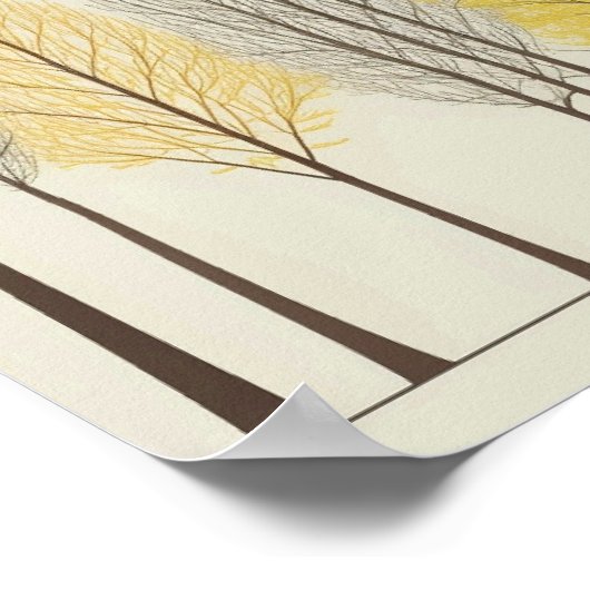 TREES ZUHAUSE WALL ART POSTER (Ecke)