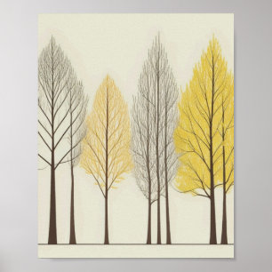 TREES ZUHAUSE WALL ART POSTER