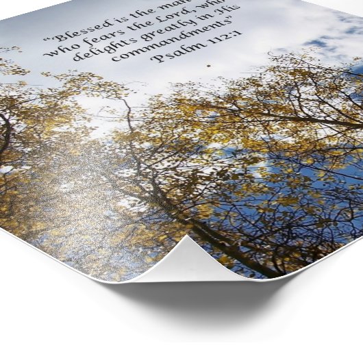 Treetops Psalms 11:23 Scripture Foto Drucken (Ecke)