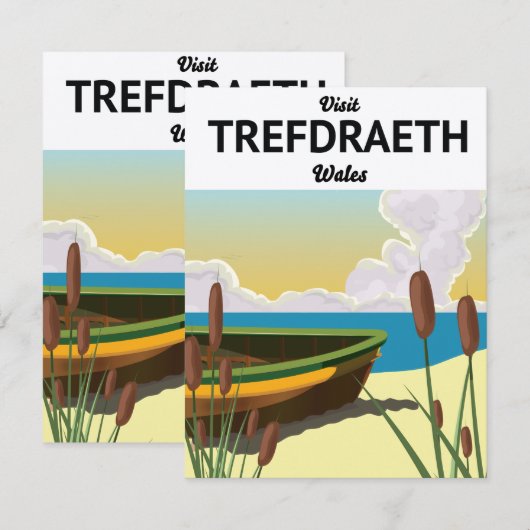 Trefdraeth-Küstenreiseplakat (Vorne/Hinten)
