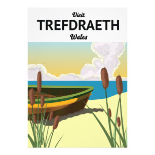 Trefdraht Reiseplakat am Meer Fotodruck