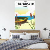 Trefdraht Reiseplakat am Meer Leinwanddruck (Insitu (Schlafzimmer))