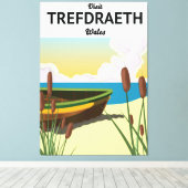 Trefdraht Reiseplakat am Meer Leinwanddruck (Insitu (Holzboden))