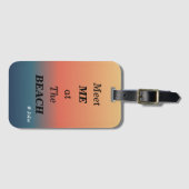 Treffe mich am Strand Sommerstrand Sonnenaufgang F Gepäckanhänger (Vorderseite (Horizontal))