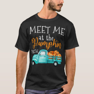 Treffe mich auf der Kürbisfarm Halloween großartig T-Shirt