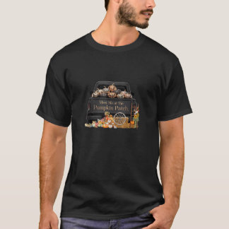 Treffe mich beim Kürbisfeld Vintage Herbst Truck D T-Shirt