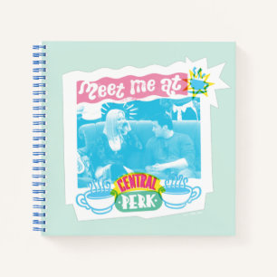 Treffe mich im Central Perk Neon-Grafik Notizblock