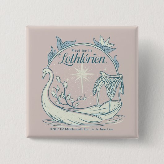 Treffe mich in LOTHLORIEN™ - Schwanenboot Button (Vorderseite)