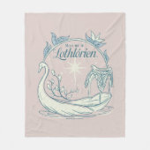 Treffe mich in LOTHLORIEN™ - Schwanenboot Fleecedecke (Vorderseite)