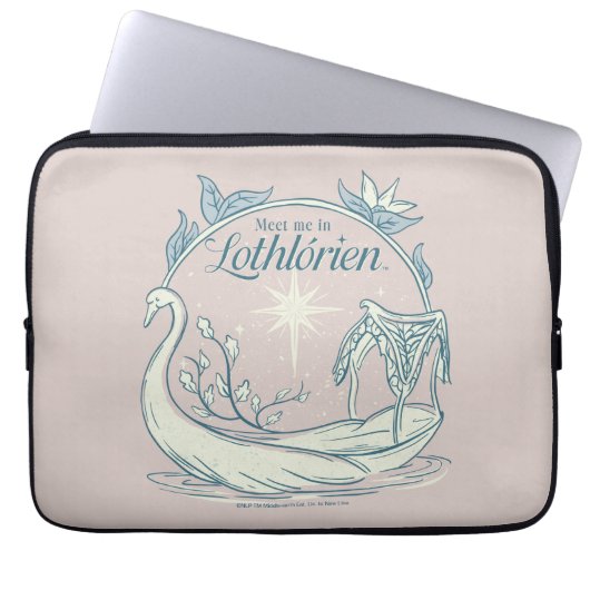Treffe mich in LOTHLORIEN™ - Schwanenboot Laptopschutzhülle (Vorderseite)