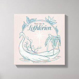 Treffe mich in LOTHLORIEN™ - Schwanenboot Leinwanddruck