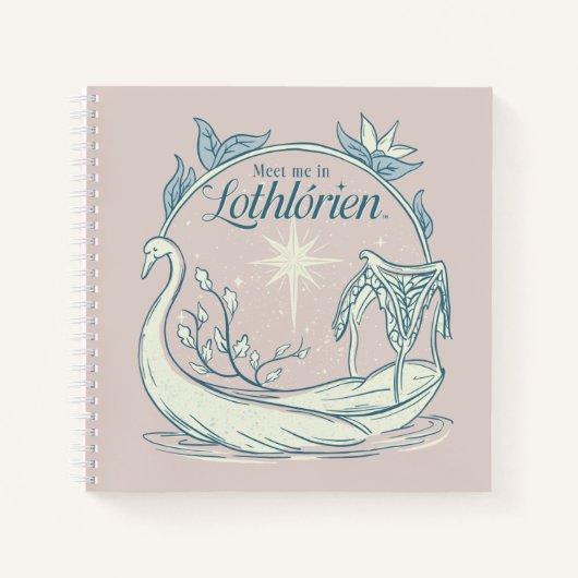 Treffe mich in LOTHLORIEN™ - Schwanenboot Notizblock (Vorderseite)