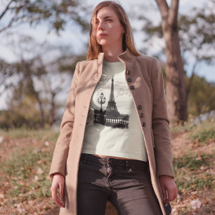 Treffe mich in Paris Romantische Liebhaber Eiffelt T-Shirt