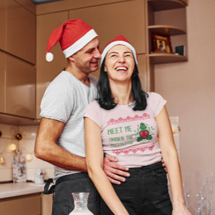 Treffe mich unter dem MistelToe Spaß Weihnachten T-Shirt
