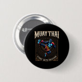 Treffe mit Präzision - Cooler Muay Thai Gorilla Ki Button (Vorne & Hinten)