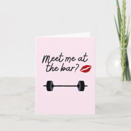 Treffen auf der Bar Funny Gym Valentine's Day Card Karte