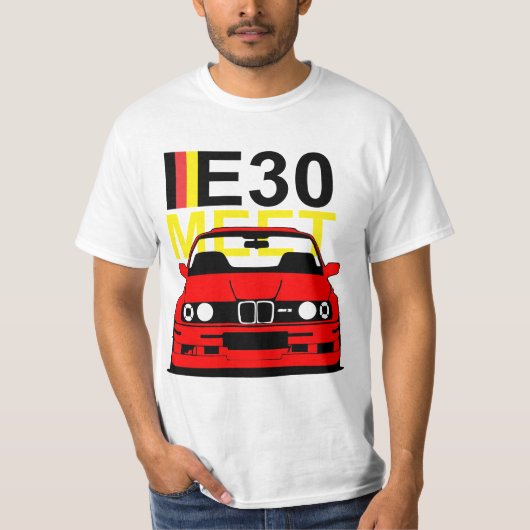 Treffen BMWs E30 T-Shirt (Vorderseite)