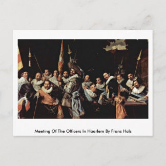 Treffen der Amtsträger in Haarlem von Frans Hals Postkarte