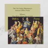 Treffen der Clowns des Party für soziale Einladung (Vorne/Hinten)