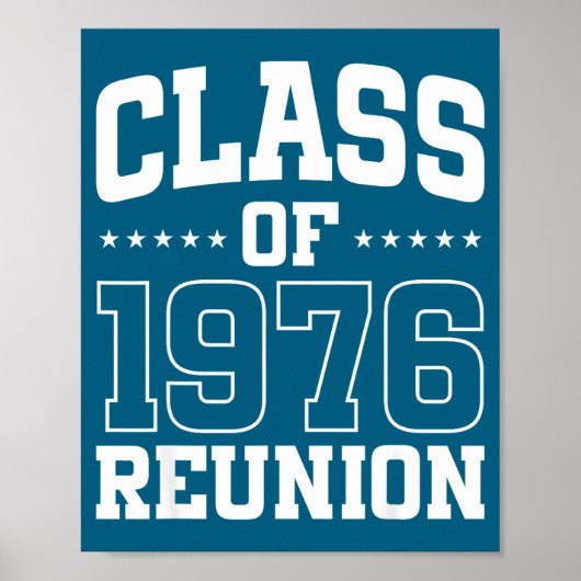 Treffen der Klasse 1976 - 50 Alumni Poster (Vorne)