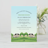 Treffen der Nachbarn Einladung (Stehend Vorderseite)