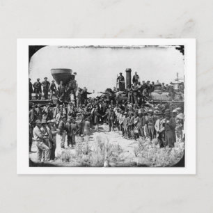 Treffen der Schienen - Promontory Point Utah 1869 Postkarte