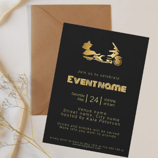 Treffen des Motorcy-Party zum Thema Schwarzgold Einladung