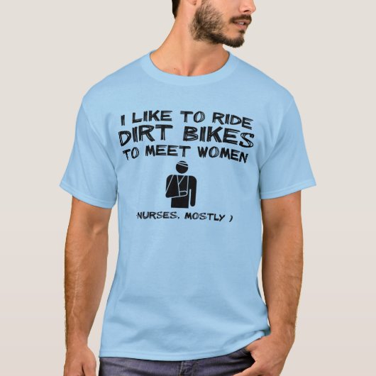 Treffen-Frauen-Schmutz-Fahrradmotocross-lustiger T-Shirt (Vorderseite)