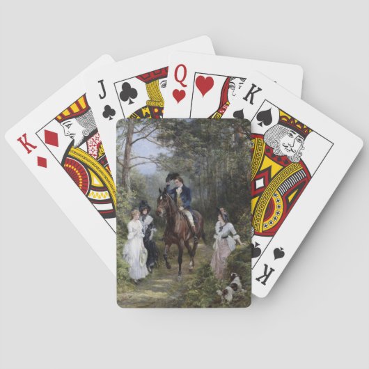 Treffen im Wald (von Heywood Hardy) Spielkarten (Rückseite)