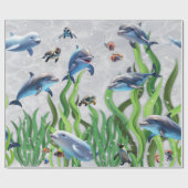 Treffen in den Dolphinarium-Umlaufbahnen Geschenkpapier (Flach)