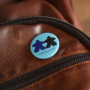 Treffen in der Liebe, Blau und Schwarz Button