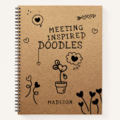 Treffen Inspiriert Doodles Office Funny Personalis Notizblock (Vorderseite)