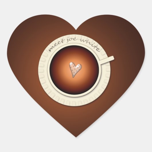 treffen Join White Herz-Aufkleber (Vorderseite)