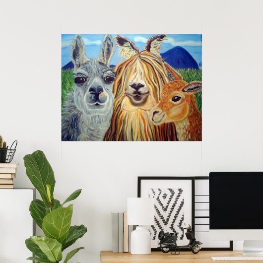 TREFFEN LLAMAS:LLAMA,ALPACA,VICUNA!! POSTER (Heimbüro)