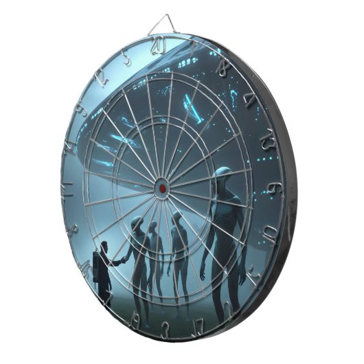 Treffen mit Außerirdischen. Dartscheibe (Vorderseite rechts)