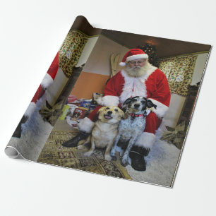 Treffen mit dem Weihnachtsmann Geschenkpapier