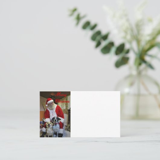 Treffen mit dem Weihnachtsmann Visitenkarte (Stehend Vorderseite)