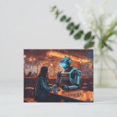 Treffen mit einer alten Freundin Postkarte (Stehend Vorderseite)