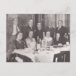 Treffen mit Freunden zum Abendessen - Paris, 1930e Postkarte