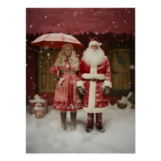 Treffen mit Herrn und Frau Santa Claus Poster (Vorderseite)