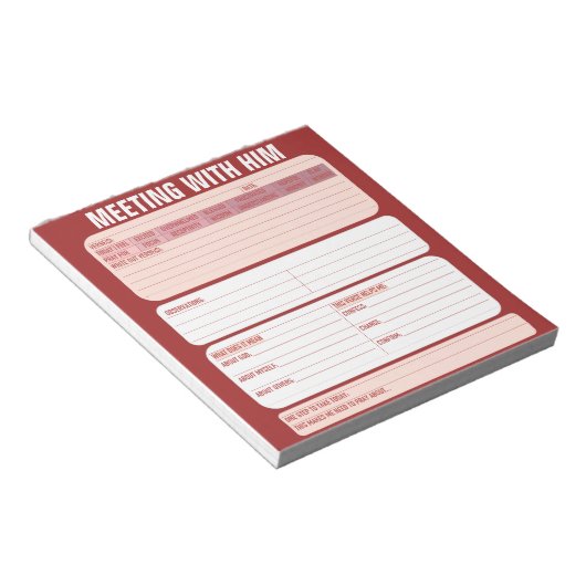 Treffen mit Ihm Notizblock (angewinkelt)