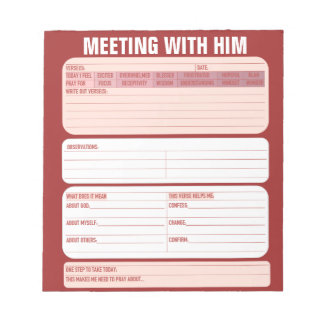 Treffen mit Ihm Notizblock